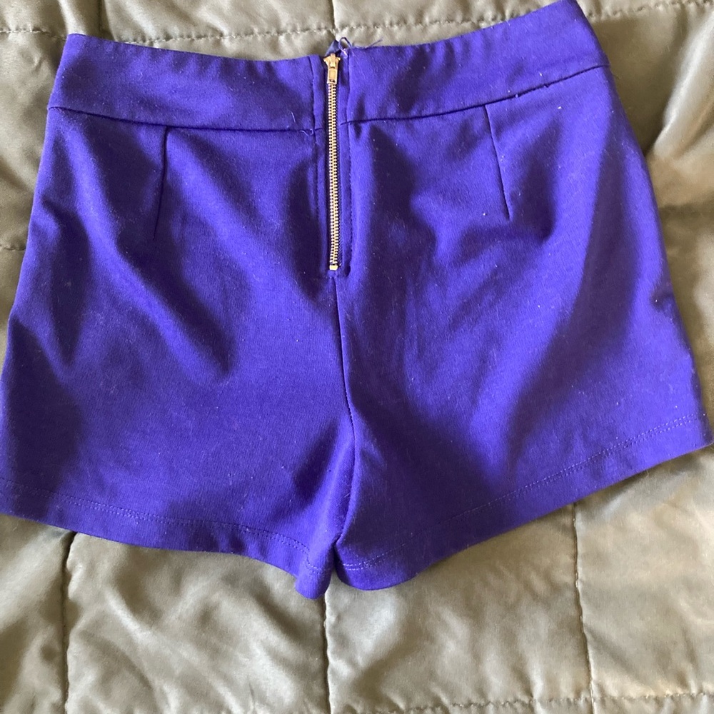 Forever 21 Purple Shorts w/ Gold Toned Zippers